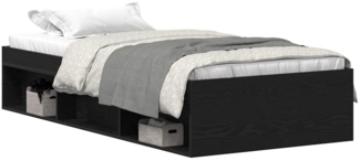 vidaXL Bettgestell ohne Matratze Schwarz Eichen-Optik 90x190 cm 3329331