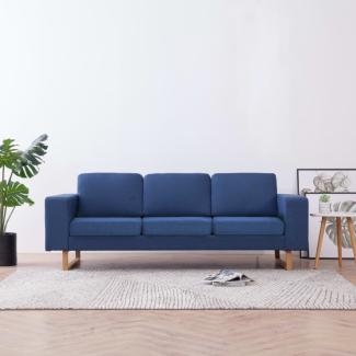 vidaXL 3-Sitzer-Sofa Stoff Blau [281386]