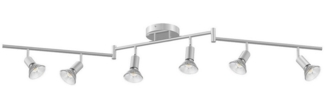 BlingBin LED Deckenstrahler 6 flammig LED Deckenleuchte schwenkbar GU10 spots Strahler, Einfach Zu Installieren, ohne Leuchtmittel, Glühbirne nicht enthalten, Spotleuchte für Küche, Wohnzimmer, Flur, Schlafzimmer