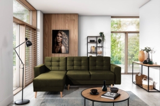Ecksofa Asgard L mit Schlaffunktion – Eltap Monolith Retro