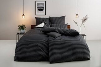 Bruno Banani Bettwäsche Jassen, Renforcé, 2 teilig, moderne Bettwäsche aus Baumwolle, Bettwäsche mit Streifen-Design