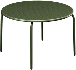 Vente-unique - MIRMANDE Gartenessgruppe Metall Grün - B 130 cm x H 74 cm x L 130 cm