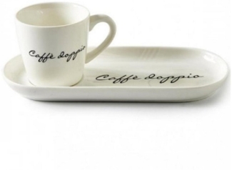 Rivièra Maison Tasse Kaffeetasse mit Untertasse Caffé Doppio RM (2-teilig)