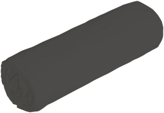 Vente-unique - Spannbettlaken - 160 x 200 cm - Satin 108 Fäden/cm² - Höhe 30 cm - Anthrazit - TALORA von PALACIO