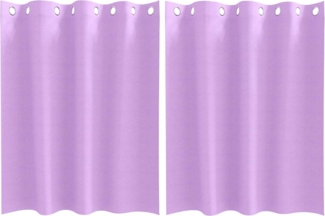 vidaXL Verdunkelungs-Vorhänge mit Ringen 2 pcs Lila 140x140 cm 4107378