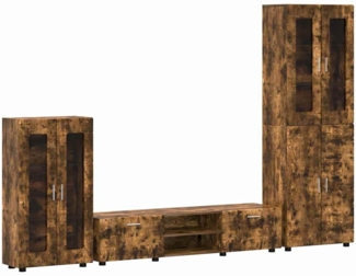 vidaXL TV-Schrankset mit Schubladen Geräucherte Eiche Holzwerkstoff 3397979