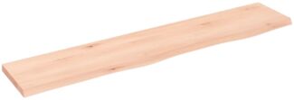 Wandregal, Hängeregal 100x20x2 cm Massivholz Eiche Unbehandelt de5699