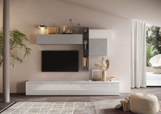 INOSIGN Wohnwand Infinity, 6tlg. Breite 276 cm, Höhe variabel, Schrankwand, Anbauwand, (2x Lowboard, 2x Hängeschrank, Hängewürfel, Wandregal)