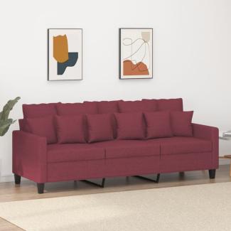 vidaXL 3-Sitzer-Sofa Weinrot 180 cm Stoff 359281