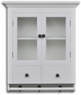 vidaXL Küchenhängeschrank mit Glastür Holz Weiß 241374