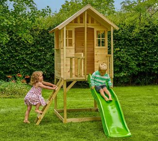 Zwerkules Villa 1 | Kinder Stelzenhaus mit Rutsche