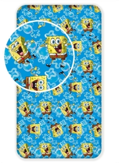 Tinisu Bettlaken Spongebob Spannbettlaken - 90x200 cm Einzelbett Matratzenbezug