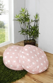 Ticaa 'Stern' 2-tlg. rundes Kissen-Set rosa