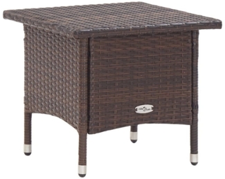 vidaXL Beistelltisch Braun 50x50x47 cm Poly Rattan 46251