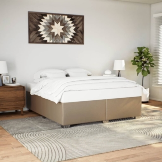 vidaXL Bettgestell Cappuccino-Braun 200x200 cm Kunstleder 3284575
