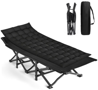 CALIYO Feldbett Klappbett Mit Dicker Matratze Feldbett bis 200kg (188 x 71 x 37 cm Faltbar) Für Erwachsene Outdoor Indoor Garten Camping Reisen