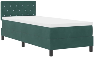 vidaXL Boxspringbett mit Kopfteil Dunkelgrün 80 x 200 cm Samt 3342551