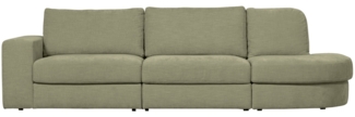 Sofa Family aus Webstoff Rechts, Grün