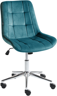 Bürostuhl MELROSE Samtstoff Blaugrün