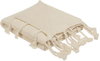 Kuscheldecke NAZILLI Baumwolle 125 x 150 cm Beige Kein Muster