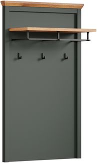 Garderobenpaneel >Stanton< in Tannengrün / Eiche - 77x123x28cm (BxHxT)
