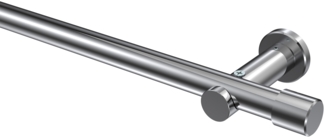 Gardinenstangen-Set Platon Santo 200 cm, 1-läufig (ohne Ringe), 20 mm Ø Chrom