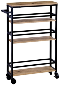 KESPER Nischenwagen 27842 aus Metall und FSC-zertifizierter Spanplatte / Rollregal