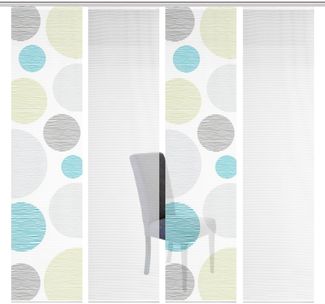 Vision S Schiebegardine 4ER SET BORDEN (4 St), Paneelwagen, halbtransparent, HxB: 260x60, Schiebevorhang 4er Set Digitaldruck