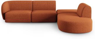 Micadoni Modulares Ecksofa Shane 5-Sitzer Rechts Chenille Terrakotta Melange