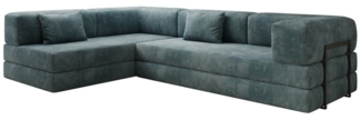 Luxusbetten24 Sofa Designer Sofa Lazy L, mit Aufklappfunktion und Cordbezug