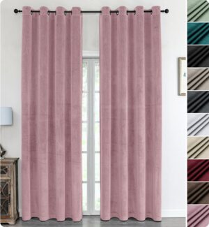 Beautex Verdunkelungsvorhang Samt Vorhang Ösen Gardine Velvet blickdicht abdunkelnd, Ösen (1 St), abdunkelnd