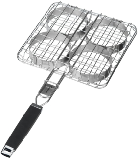 Landmann 'Pure' Grillbräter, Edelstahl silber / Gummi schwarz, 4 x 57 x 26 cm