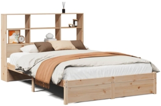 vidaXL Massivholzbett mit Regal ohne Matratze 160x200 cm Kiefer 3322397