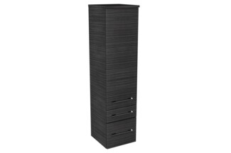 Lanzet Midischrank 30 cm, links, Schwarz