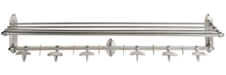 Signature Wandgarderobe aus versilbertem Messing - Silber