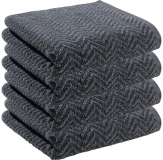 REDBEST Handtuch Handtuch "Palmdale" 4er-Pack, Frottier (4-St), Walk-Frottier gemustert