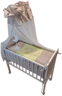 3-in-1 Baby Beistellbett mit Giraffe Bettwäsche – Komplettset