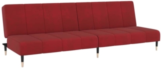 vidaXL Schlafsofa 2-Sitzer Weinrot Samt 375879