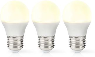 LED-Lampe E27 | G45 | 4.9 W | 470 lm | 2700 K | Warmweiss | Retro Style | Matte lampe | 3 Stück
