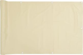 vidaXL Balkon-Sichtschutz Creme 400x90 cm PVC 4005445
