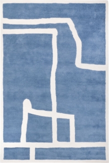 Morgenland Wollteppich - Tranquil-Textures - rechteckig - 240 x 190 - Blau