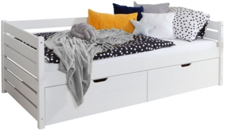 Funktionsbett "Naomi" 120x200 Kiefer massiv inkl. Schubkästen nach Wahl