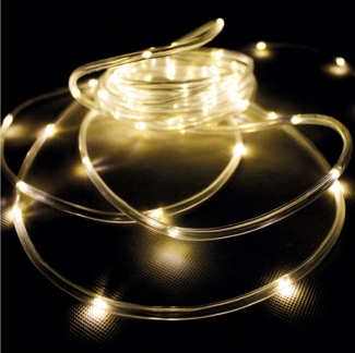 Mojawo LED Stern Solar 75 LED Lichterschlauch Erdspieß warmweiss Innen & Aussen