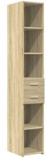 vidaXL Highboard Sonoma-Eiche 30x42,5x185 cm Holzwerkstoff 846238