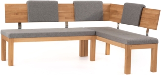 Möbel-Eins SALIMA Eckbank Kernbuche 208x171 cm grau