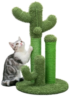 PAWZ Road Kratzbaum Kratzbaum Kaktus, Kratzsäule, 3 Pfosten in 1 Set Grün, Kaktus Design