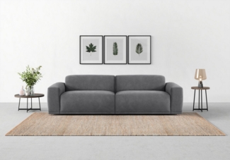 TRENDMANUFAKTUR Big-Sofa Braga, mit hochwertigem Kaltschaum, Megasofa, in Cord erhältlich, modernes Big-Sofa, Couch mit hohem Sitzkomfort, 254/72/107 cm (B/H/T)
