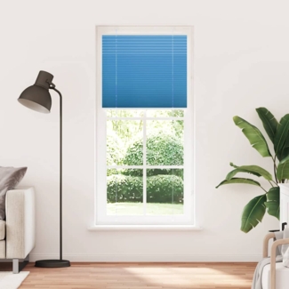 vidaXL Plissee Blau 85x200 cm Stoffbreite 84,4 cm Polyester 4015208