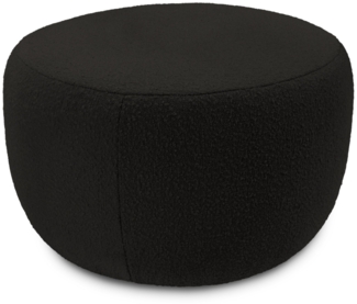 Micadoni Hocker Saamit 1-Sitzer Boucle Schwarz
