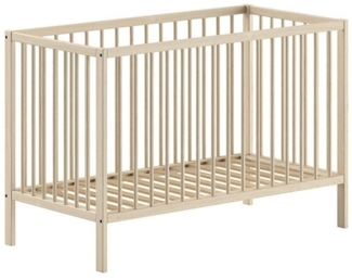 Gitter-Babybett Dino 65.4 x 124.4 x 84.4 cm Buche Natur